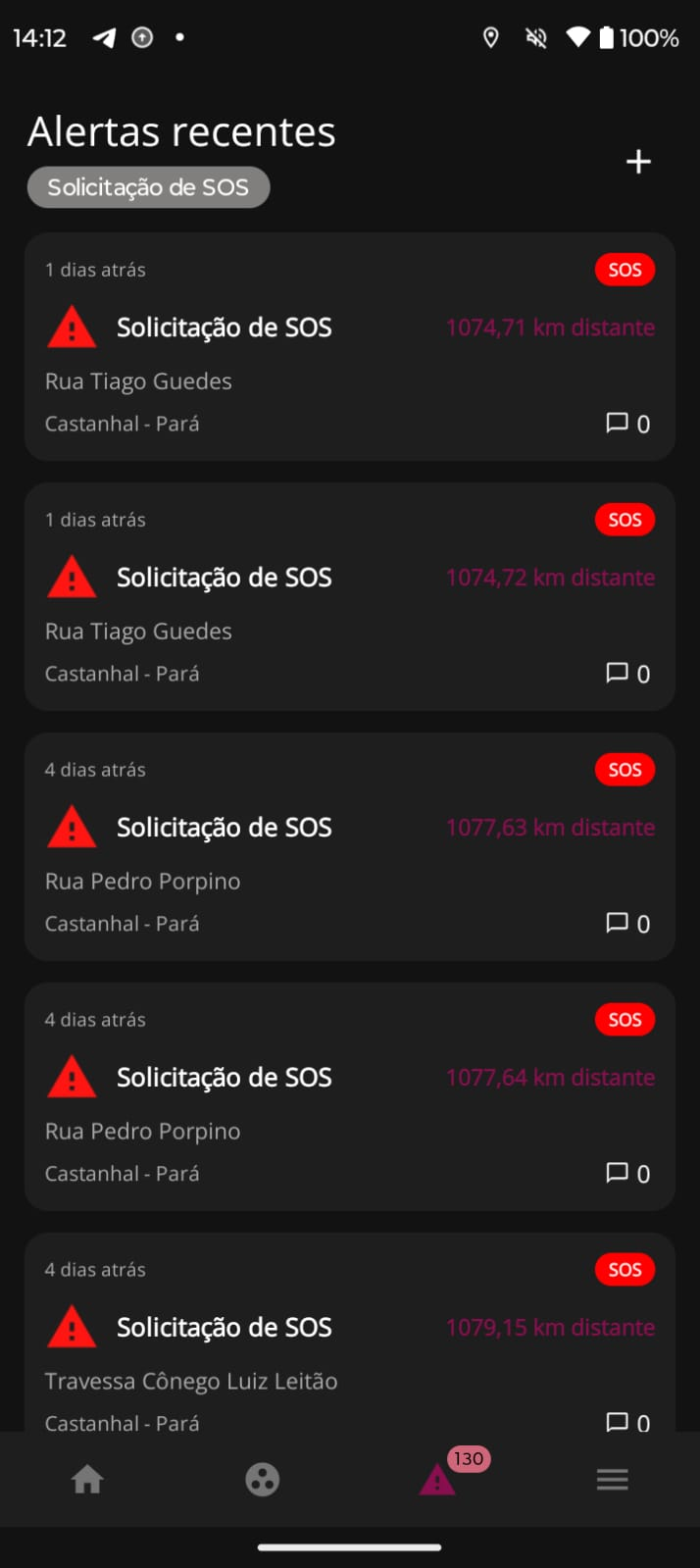 DriveSocial 4.0 - Feed de Alertas e Ocorrências Recentes