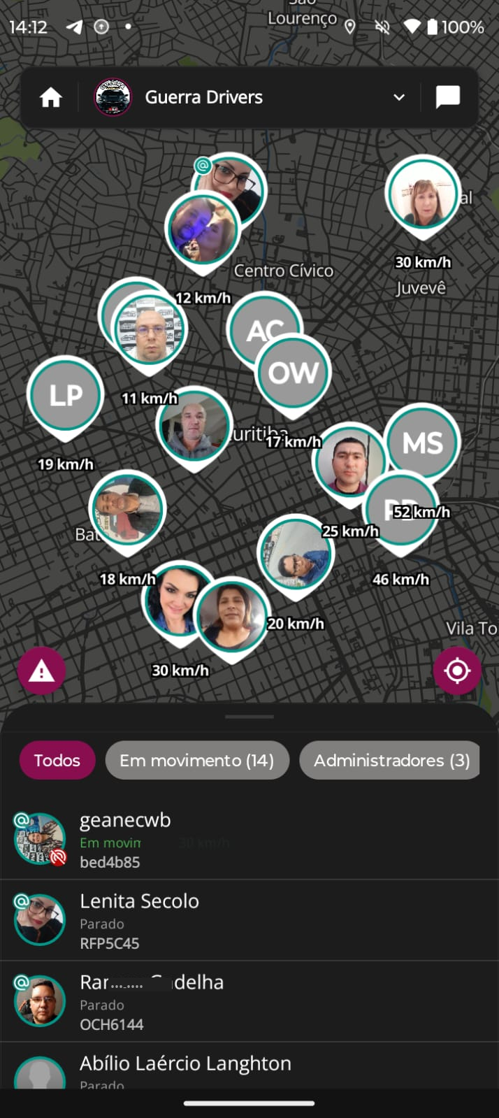 DriveSocial 4.0 - Radar e Mapa de Parceiros em Tempo Real
